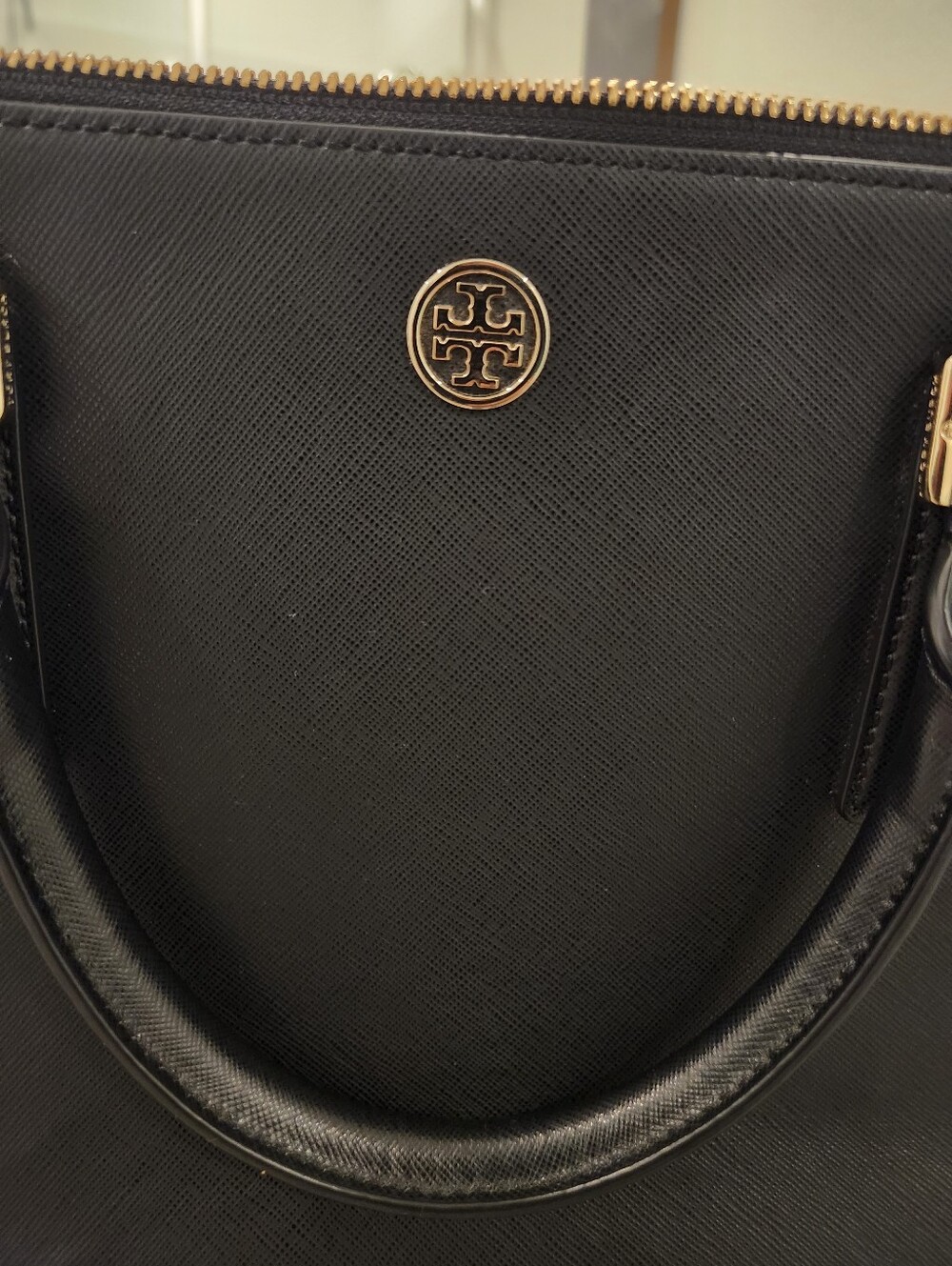 Tory Burch Black Leather Top-Handle Satchel - Picture 14 of 15